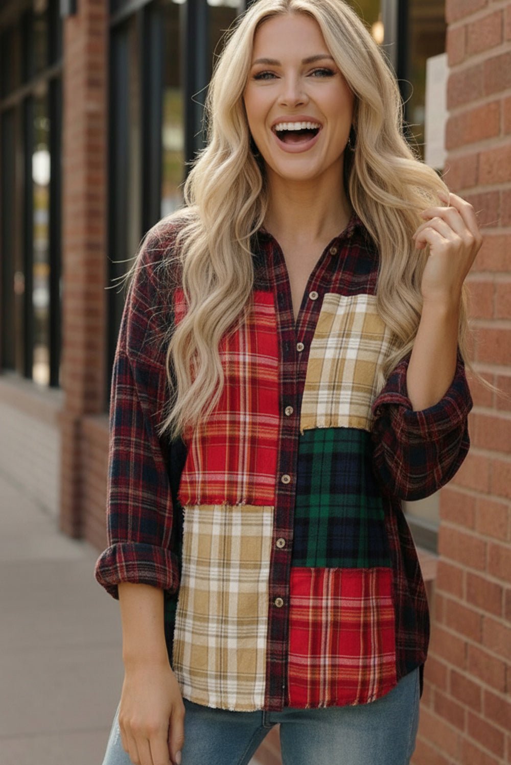 All the Plaids Button Up - Bitsy Gypsy Boutique