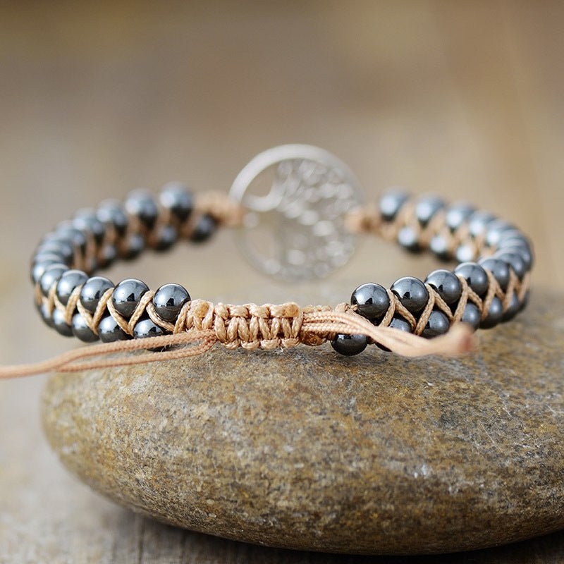 Alloy Natural Stone Braided Bracelet - Bitsy Gypsy Boutique