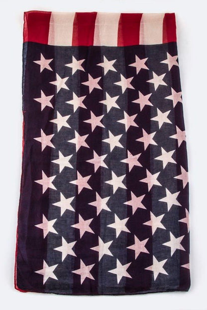 American Flag Fashion Infinity Scarf - Bitsy Gypsy Boutique