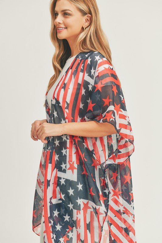 American Flag Kimono - Bitsy Gypsy Boutique