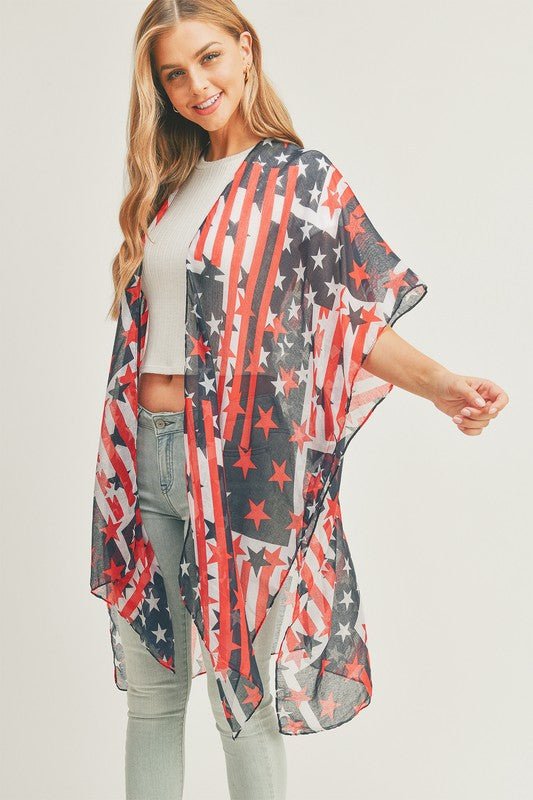 American Flag Kimono - Bitsy Gypsy Boutique