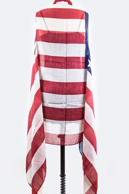 American Flag Shawl Vest - Bitsy Gypsy Boutique