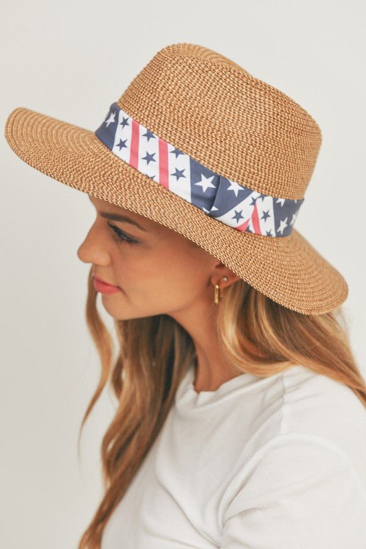 American Flag Sun Hat - Bitsy Gypsy Boutique