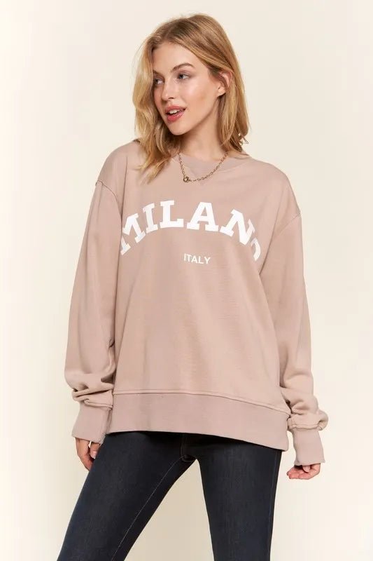 And The Why Washed Milano Pullover Sweatshirt - Bitsy Gypsy Boutique