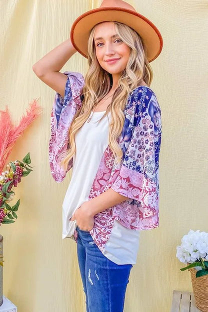 And The WhyFloral Print Bell Sleeve Top - Bitsy Gypsy Boutique