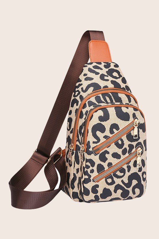 Animal Print Leopard Sling Crossbody Bag - Bitsy Gypsy Boutique