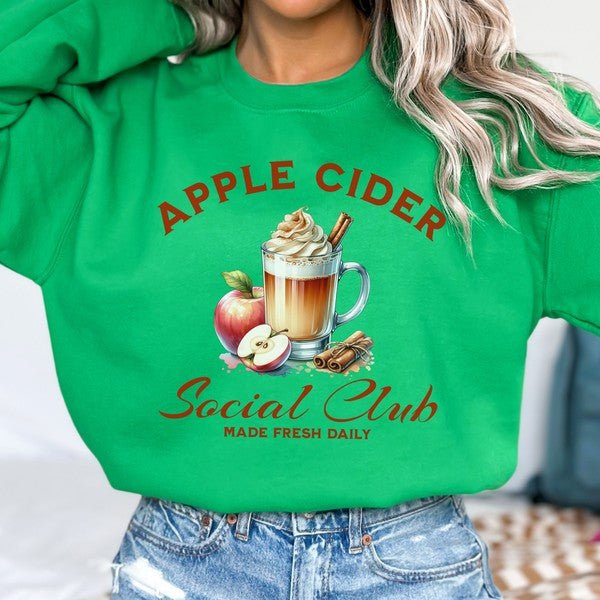 Apple Cider Social Club women's fall sweatshirt - Bitsy Gypsy Boutique