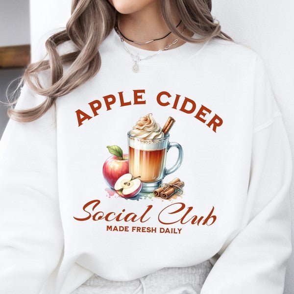Apple Cider Social Club women's fall sweatshirt - Bitsy Gypsy Boutique