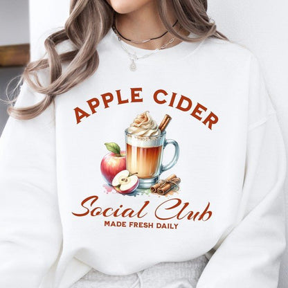 Apple Cider Social Club women's fall sweatshirt - Bitsy Gypsy Boutique