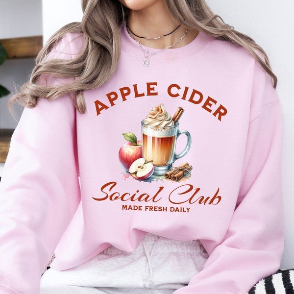 Apple Cider Social Club women's fall sweatshirt - Bitsy Gypsy Boutique