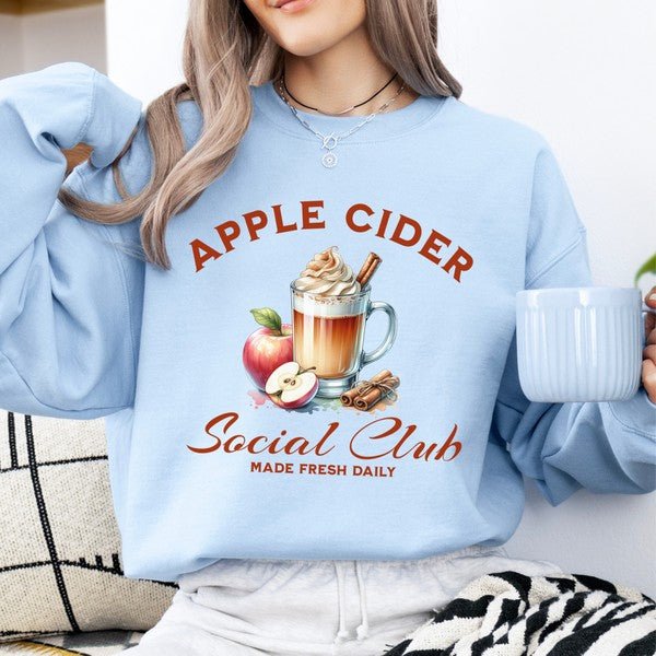Apple Cider Social Club women's fall sweatshirt - Bitsy Gypsy Boutique