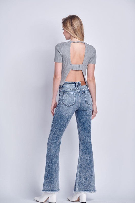 Artemis Vintage High Rise Stretch Flare Jeans - Bitsy Gypsy Boutique