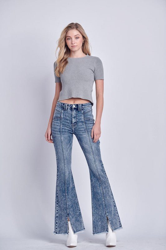 Artemis Vintage High Rise Stretch Flare Jeans - Bitsy Gypsy Boutique