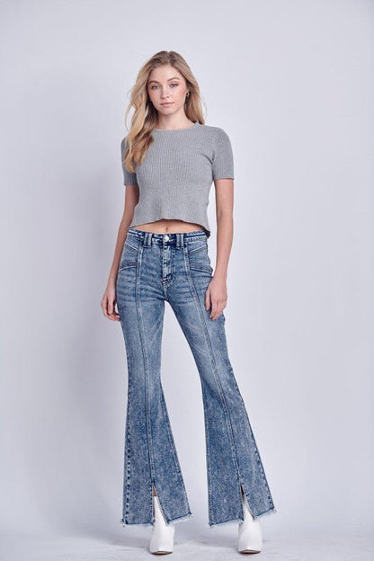 Artemis Vintage High Rise Stretch Flare Jeans - Bitsy Gypsy Boutique