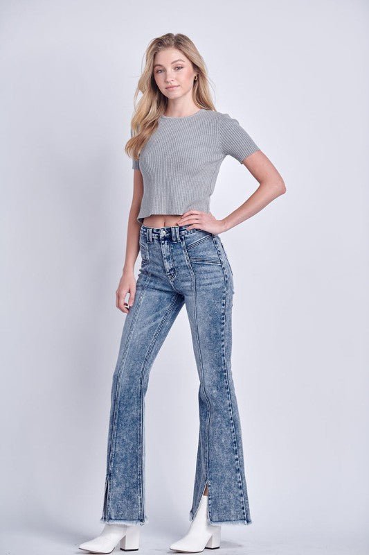 Artemis Vintage High Rise Stretch Flare Jeans - Bitsy Gypsy Boutique