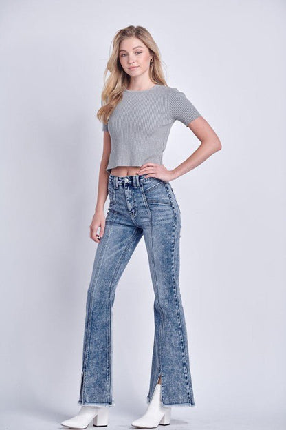 Artemis Vintage High Rise Stretch Flare Jeans - Bitsy Gypsy Boutique
