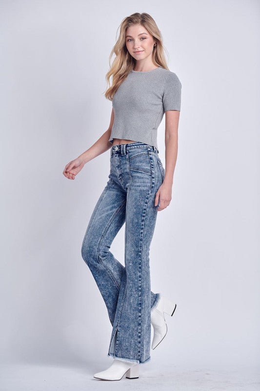 Artemis Vintage High Rise Stretch Flare Jeans - Bitsy Gypsy Boutique