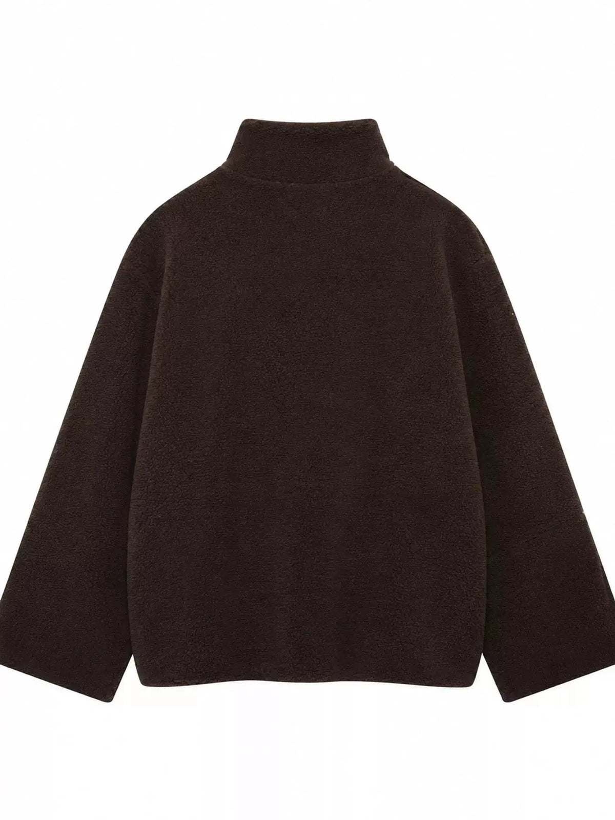 Sherpa Zip-Up Outerwear by Trendsi