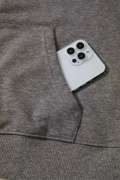 Halloween Ghost Print Mineral Wash Oversize Hoodie by Trendsi