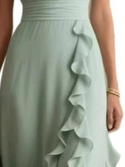 Ruffled Surplice Maxi Dress by Trendsi