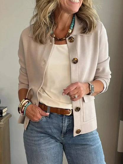 Full Size Long Sleeve Button-Down Outerwear Plus Size by Trendsi