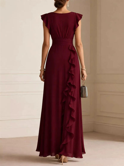 Ruffled Surplice Sleeveless Maxi Dress by Trendsi