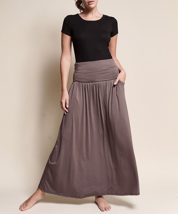 BAMBOO YOGA MAXI SKIRT - Bitsy Gypsy Boutique