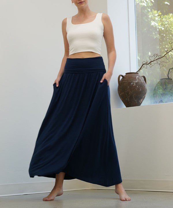 BAMBOO YOGA MAXI SKIRT - Bitsy Gypsy Boutique