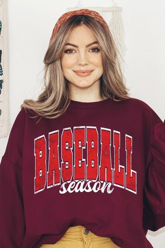 Baseball Season Graphic Sweatshirts - Bitsy Gypsy Boutique