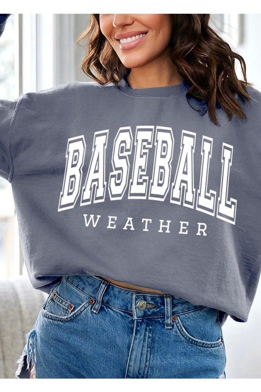 Baseball Weather Graphic Sweatshirts - Bitsy Gypsy Boutique