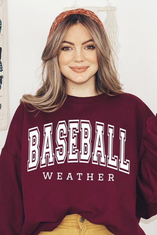 Baseball Weather Graphic Sweatshirts - Bitsy Gypsy Boutique