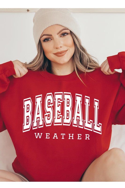 Baseball Weather Graphic Sweatshirts - Bitsy Gypsy Boutique