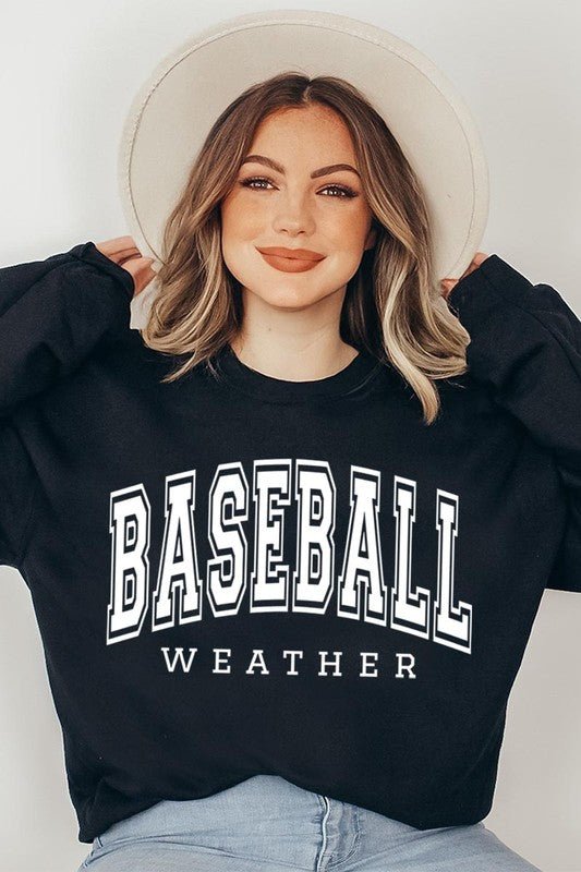 Baseball Weather Graphic Sweatshirts - Bitsy Gypsy Boutique