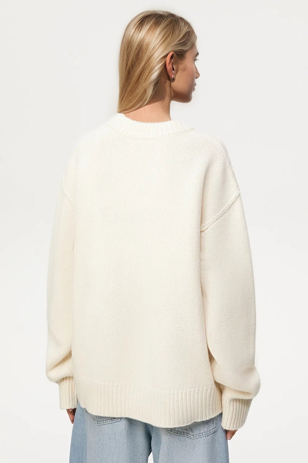 Basic Bae Round Neck Dropped Shoulder Sweater - Bitsy Gypsy Boutique