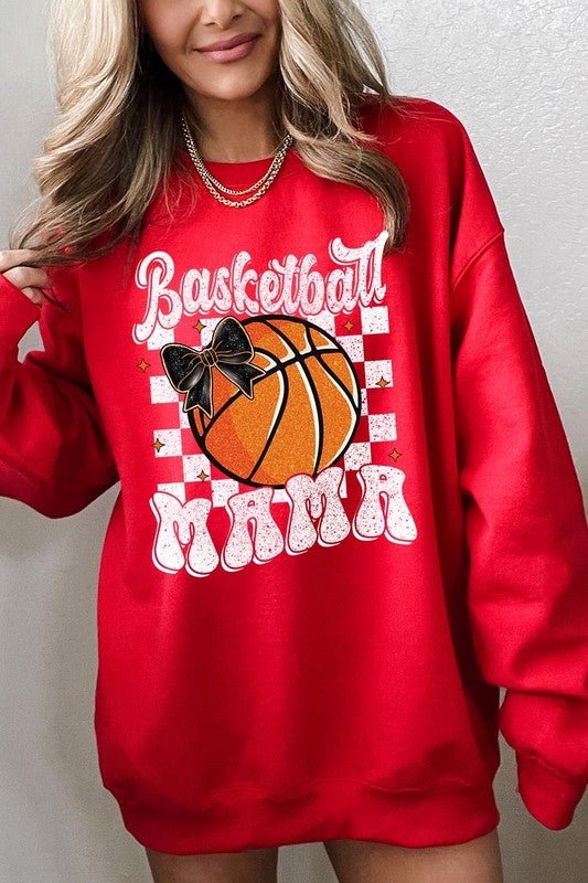 Basketball Mama Graphic Fleece Sweatshirt - Bitsy Gypsy Boutique