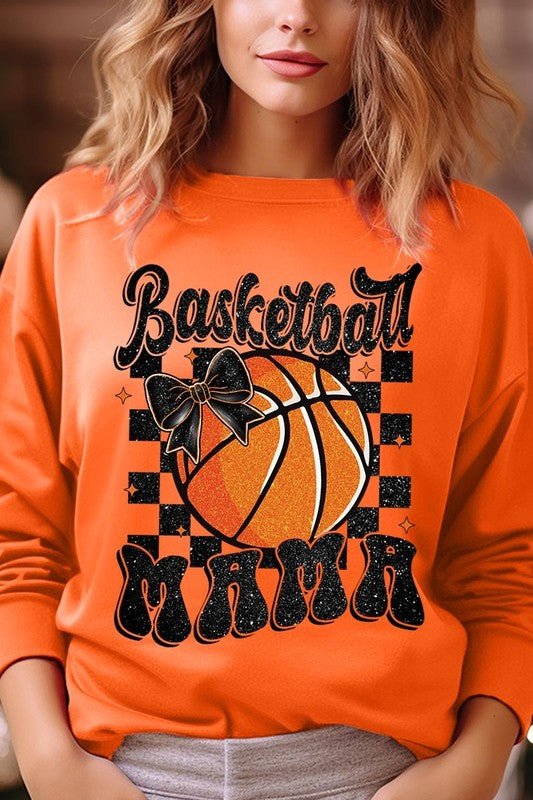 Basketball Mama Graphic Fleece Sweatshirt - Bitsy Gypsy Boutique