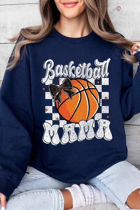 Basketball Mama Graphic Fleece Sweatshirt - Bitsy Gypsy Boutique