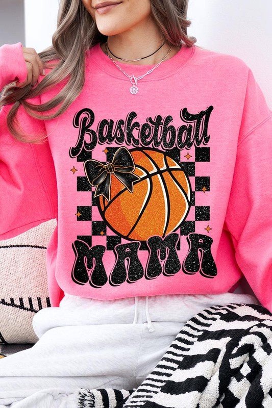 Basketball Mama Graphic Fleece Sweatshirt - Bitsy Gypsy Boutique