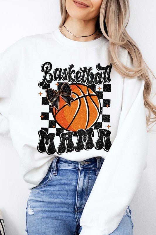 Basketball Mama Graphic Fleece Sweatshirt - Bitsy Gypsy Boutique