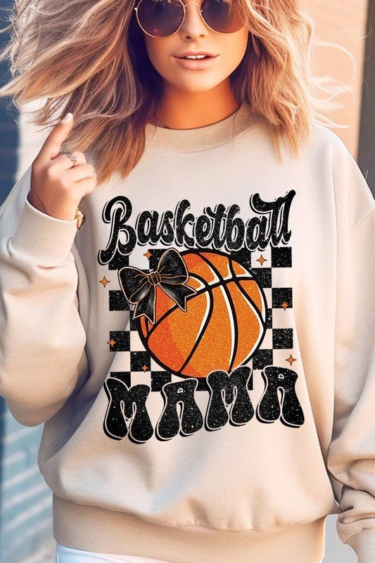 Basketball Mama Graphic Fleece Sweatshirt - Bitsy Gypsy Boutique