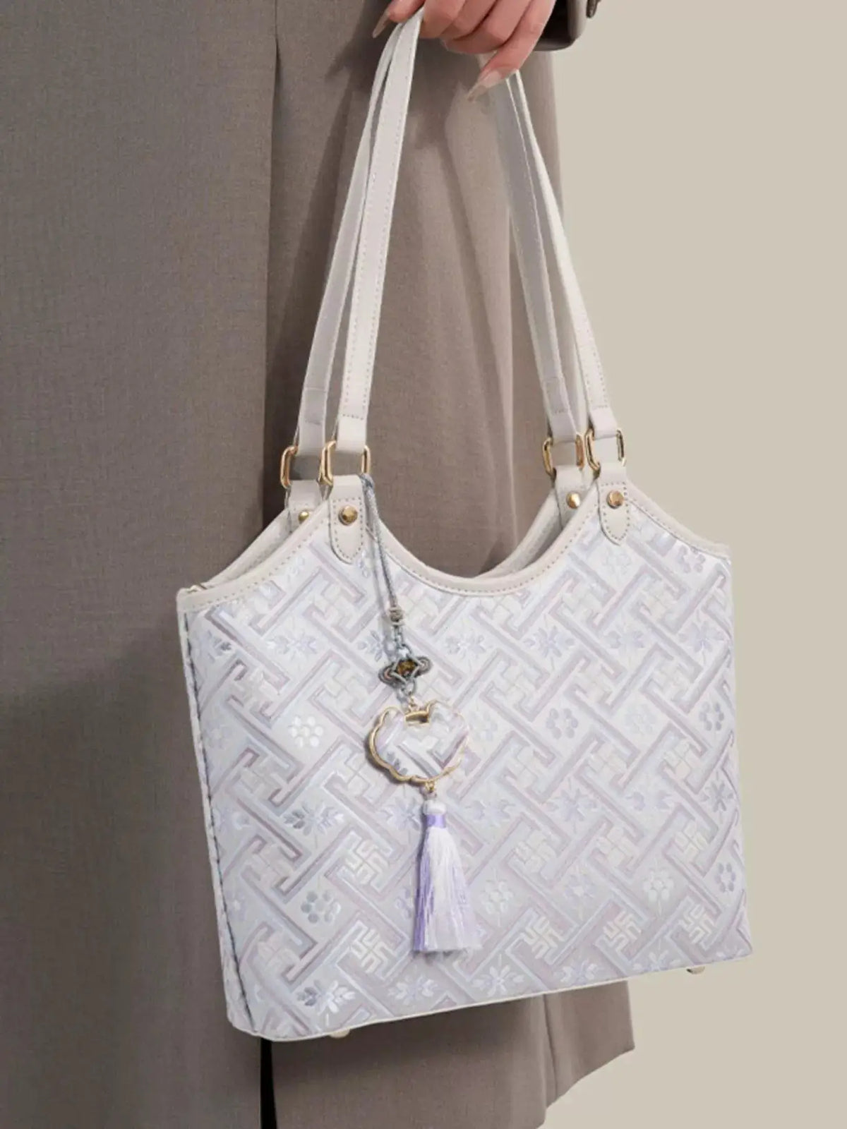 Geometric Pattern Shoulder Bag by Trendsi