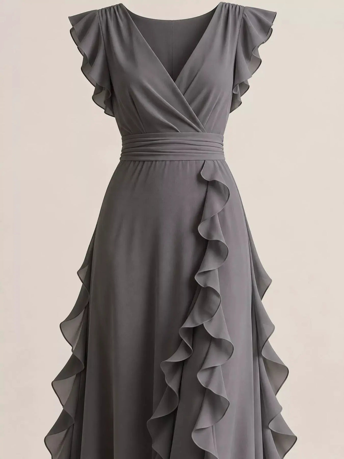 Ruffled Surplice Sleeveless Maxi Dress by Trendsi