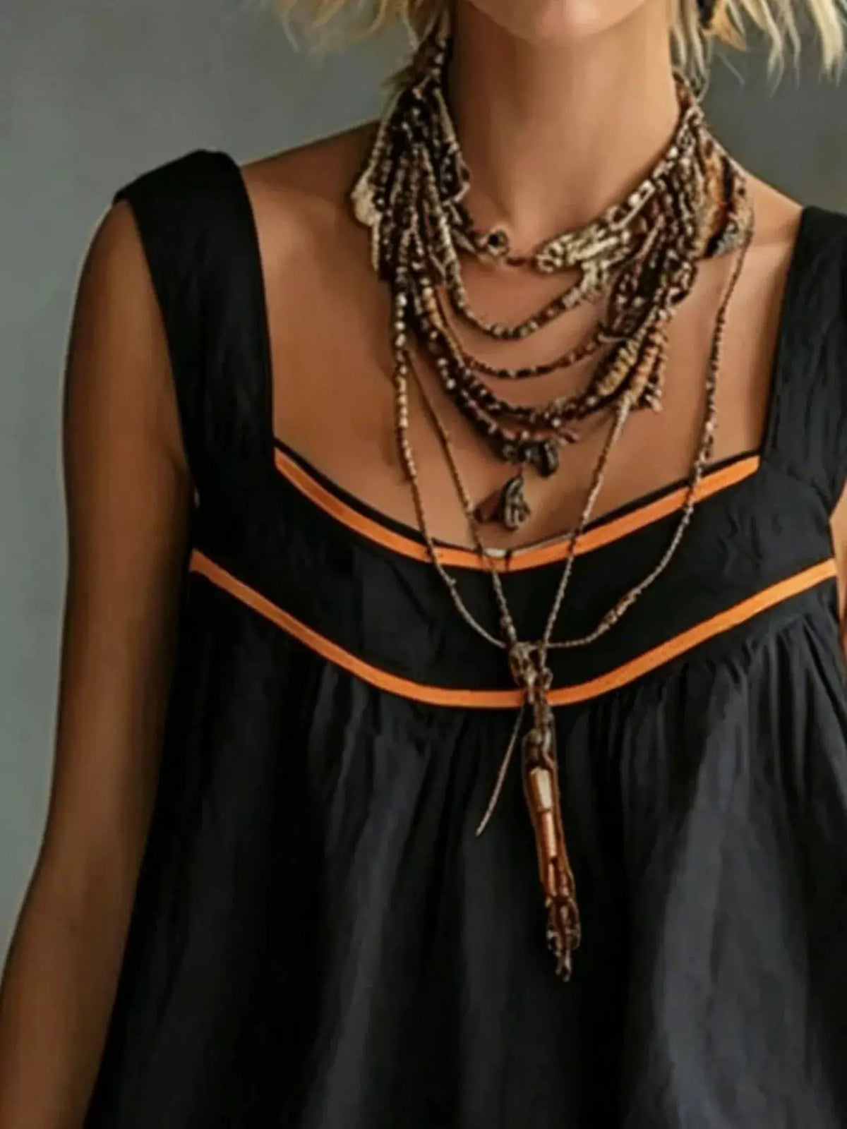 Full Size Sleeveless Tiered Mini Dress Plus Size by Trendsi