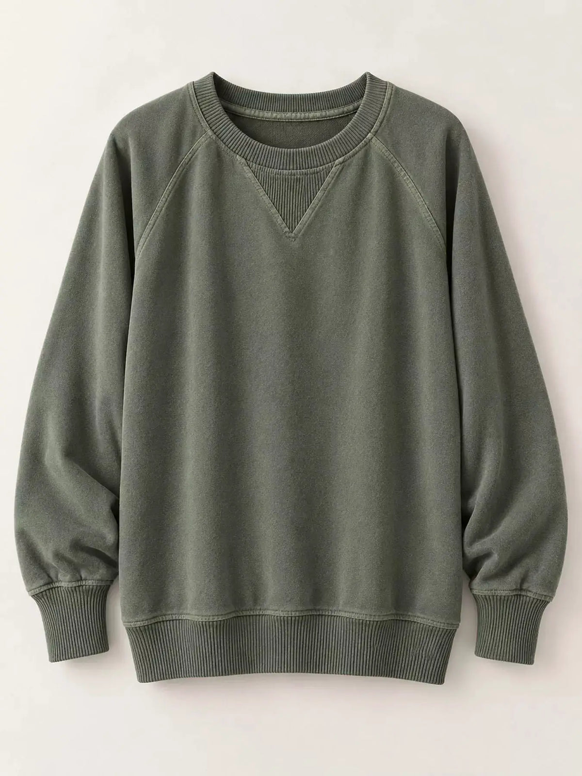 Crew Neck Raglan Sleeve Sweatshirt by Trendsi