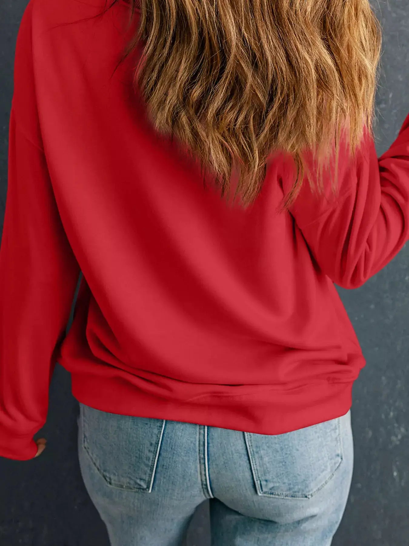 Western Patchwork Cow Drop Shoulder Sweatshirt by Trendsi