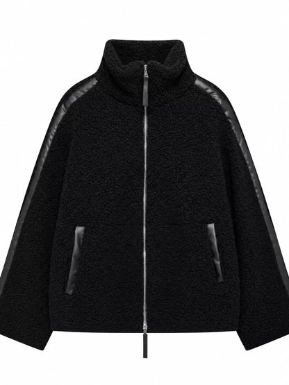Sherpa Zip-Up Outerwear by Trendsi