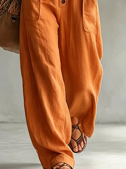 Full Size Long Sleeve Button Front Jumpsuit Plus Size by Trendsi