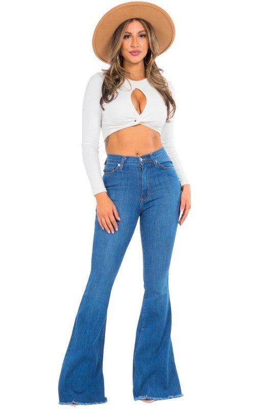 Bell Bottom Jean in Medium Wash - Inseam 32 - Bitsy Gypsy Boutique