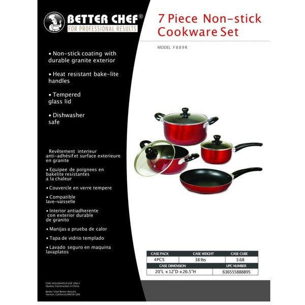 Better Chef 7 - Piece Aluminum Cookware Set - Bitsy Gypsy Boutique