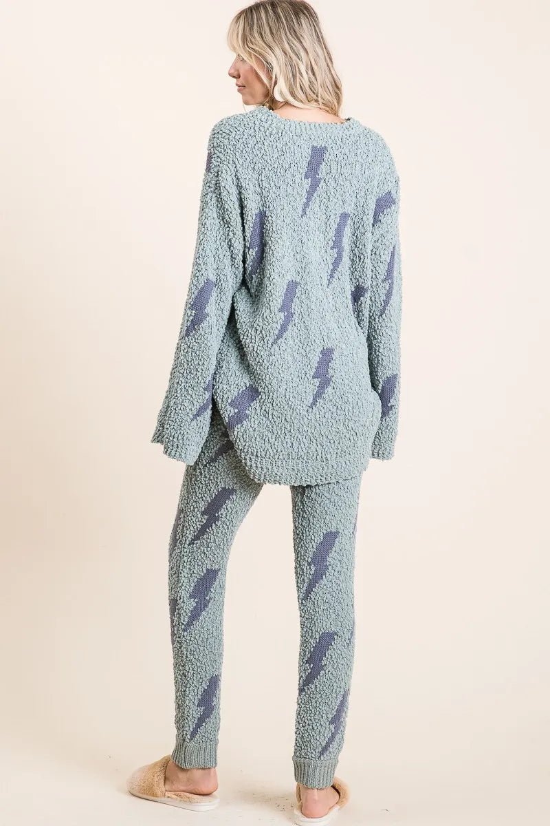 BiBi Cozy Soft Hairy Popcorn Sweater Pants - Bitsy Gypsy Boutique